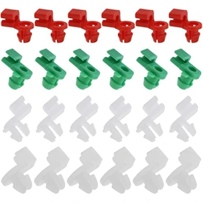 Image of ECSiNG 24pcs Car Door Lock Rod Linkage Retainer Clips Left Right Driver Passenger Side Plastic Moulding Fasteners Fits 2 3.5mm Hole 5.5 6.5 Universal