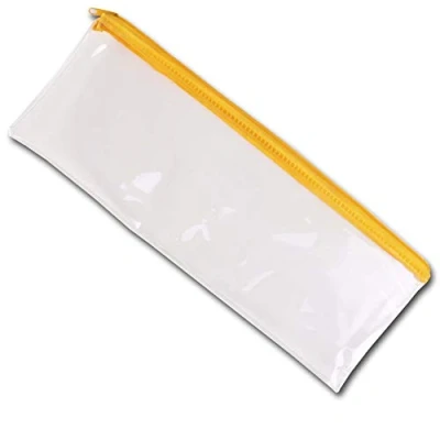 Image of Large 13&quot; Transparent Pencil Case with Zipper