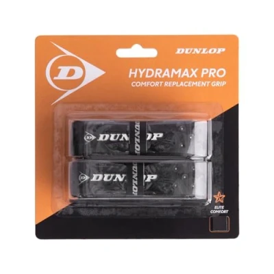 Image of Dunlop Hydromax Pro Squash Replacement Grip, Black (2 Pack)