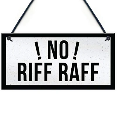 Image of RED OCEAN NO RIFF RAFF Bar Pub Shed Hanging Sign Man Cave Gifts For Him Home