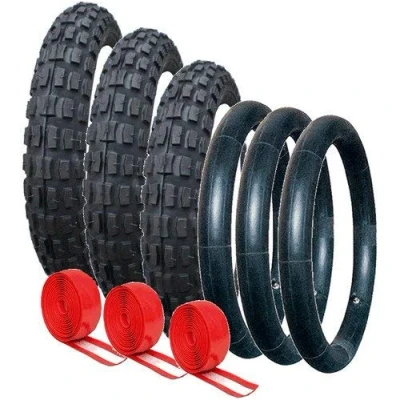 Image of Phil &amp; Teds Sport Tyres and Inner Tubes Set of 3 Heavy Duty Puncture Protected