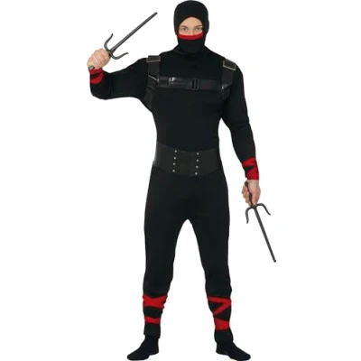 Image of Fiestas Guirca Ninja Halloween Fancy Dress Costume Man Size Adult Large