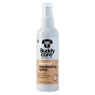 Image of Buddycare Dog Deodorising Spray for Dogs With Aloe Vera and Pro Vitamin B5 (Coconut, 200ml)