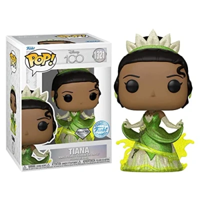 Image of Funko Pop! Disney: Disney 100 Princess Tiana Diamond Glitter D100 Collectable Vinyl Figure Gift Idea Official Merchandise Toys for Kids &amp; Adults Movies Fans