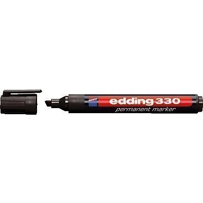 Image of Edding 330 Permanent Marker Chisel Tip 1 5mm Black Ref 001 [Pack 10] by