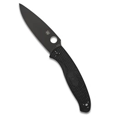 Image of Spyderco Resilience Lightweight black blade Handle: FRN* Steel: 8Cr13MoV Sharp: Smooth