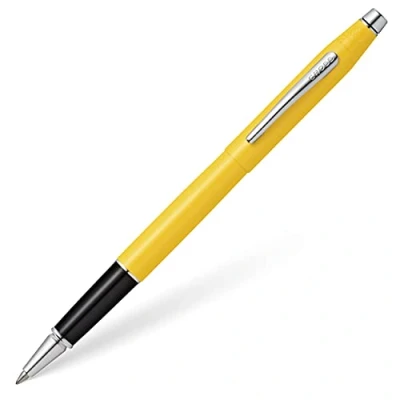 Image of CROSS Classic Century Sunrise Yellow Pearlescent Lacquer Rollerball Pen with Polished Chrome Appointments