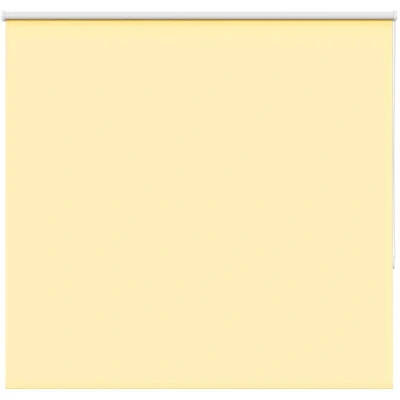 Image of vidaXL Roller Blind Blackout Yellow 165x130 cm Fabric Width 161.6 Polyester