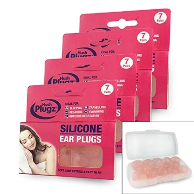 Image of Hush 7 Pairs Plugz Silicone Earplugs Pack of (4 Packs (28 Pairs))