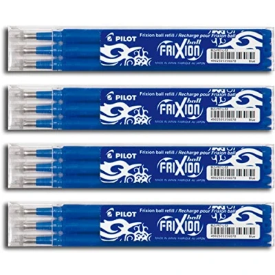 Image of Pilot Frixion Ball Rollerball Pen Refill Blue (Pack of 4)