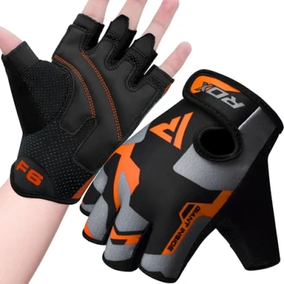 Image of RDX Gym Weight Lifting Gloves Workout Fitness Bodybuilding Breathable Powerlifting Wrist Support Training Exercise, Pink, S