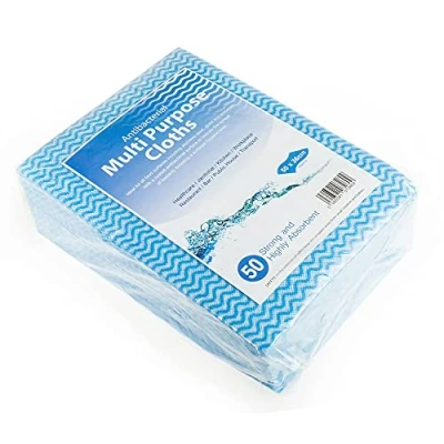 Image of Drinkstuff Antibacterial Cloths Blue, CAW 111B, Pack of 50