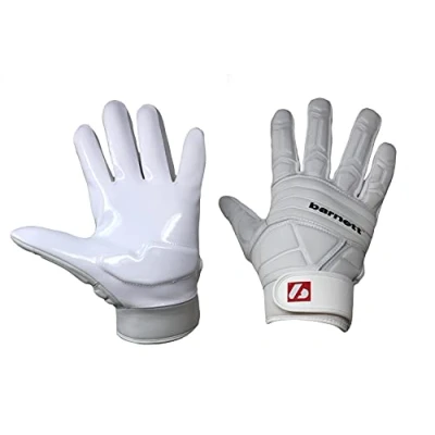 Image of BARNETT FLG 03 Professional Linemen football gloves, OL, DL (2XL, White)