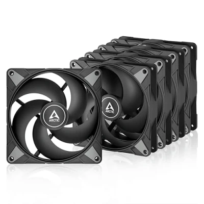 Image of ARCTIC P14 Max (5 Pack) PC Fan, High Performance 140 mm Case PWM controlled 400 2800 rpm, Optimised for static pressure, 0dB mode Black