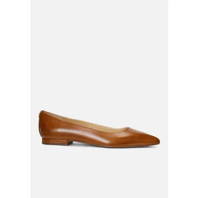 Image of Lauren Ralph Londyn Flats Ballet pumps, Women&#039;s, Size: 3.5, Deep saddle tan Sheepskin