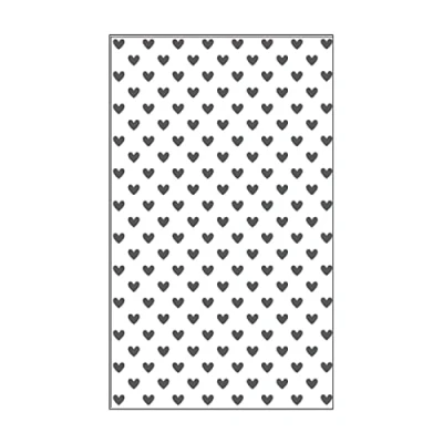 Image of Vaessen Creative 100604 109 Mini Embossing Folder, Hearts, for Adding Texture and Dimension to Scrapbook Pages, Cards Other Papercraft Projects, 3 x 5 inches
