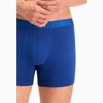Image of PUMA Men&#039;s Sport Cotton Boxer Shorts, Blue Combo, XL (Pack of 2)