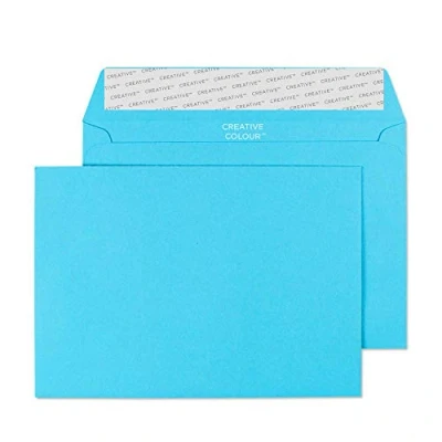 Image of Blake Creative Colour C6 114 x 162 mm 120 gsm Peel &amp; Seal Wallet Envelopes (109) Cocktail Blue Pack of 500
