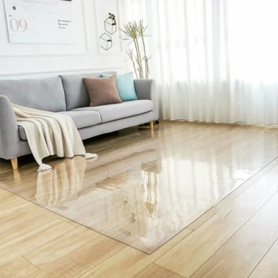 Image of DSWZLQDXB Clear Floor Protector Mat Thickness 2mm,Multi Purpose PVC Protection Pad Transparent,Hard Use,Home Office Desk Study Wooden Covering,Rectangular Chair (120x230cm)