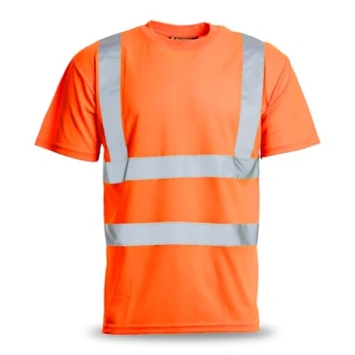 Image of Blackrock Orange Hi Vis T Shirt, Reflective Shirts for Men &amp; Women Lightweight, Comfortable Breathable, High Visibility Safety Security Workwear shirts, Fully EN Certified Size 2XL