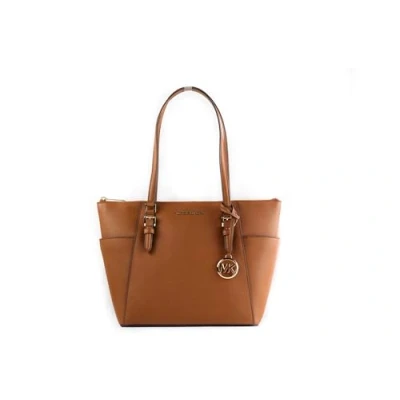 Image of Michael Kors Charlotte Signature Large Top Zip Tote, brown