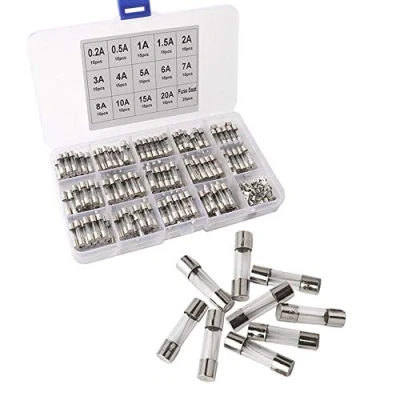 Image of QitinDasen 210Pcs Professional 5 X 20mm Car Glass Tube Fuses, Fast Blow Fuses Set, Quick Fuse with 20Pcs Seat (AMP: 0.2/0.5/1/1.5/2/3/4/5/6/7/8/10/15/20A)