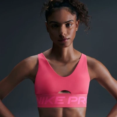 Image of Nike Performance INDY Plunge BRA BOLD Medium support sports bra, Women&#039;s, Size: XL, Aster pink/pinksicle