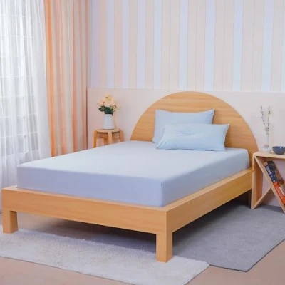 Image of Sheet Story Bamboo Double Fitted 41cm Deep, 400 Thread Count Bed Sheets Soft, Cooling Hypoallergenic Extra Deep only