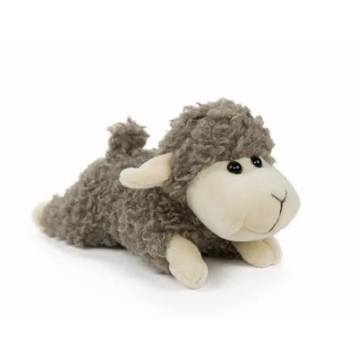 Image of lilizzhoumax Simulation Lamb Plush Toy 20cm/8, lie Realistic Stuffed Animal Wild Cute Sheep Toy, Super Soft Home Decoration Toys, Gift for Friends and Kids grey