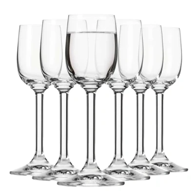 Image of Krosno Liqueur and Tincture Glasses Set of 6 70 ml GEMA Collection For Home, Restaurant Parties Dishwasher Safe