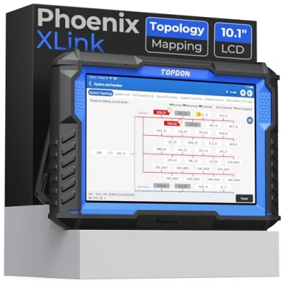 Image of TOPDON Phoenix XLink, Professional Diagnostic Tool, ECU Programming, Coding, Topology Mapping, CAN FD &amp; DoIP Protocols, Full system Diagnostics, BUS, 41+ Maintenance Services, 2 Year Updates
