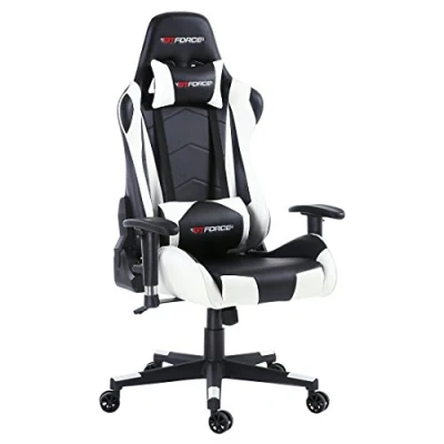 Image of GTFORCE PRO FX RECLINING SPORTS RACING GAMING OFFICE DESK PC CAR FAUX LEATHER CHAIR (White)