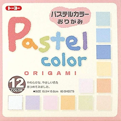 Image of Toyo Origami, Pastel Color 15cm x 12 Colors 5 Each