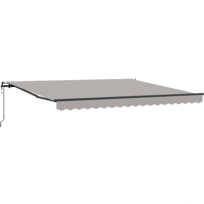 Image of vidaXL Automatic Retractable Awning Light Grey 400x300 cm