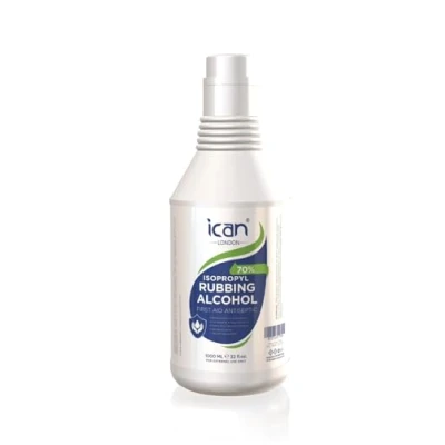 Image of ican london isopropyl rubbing Alcohol 70% First aid Antiseptic 1000ml (1 litre)