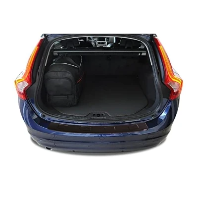 Image of ESA Rear Bumper Protector For VOLVO V60 2010 2018 ABS Plastic, Black
