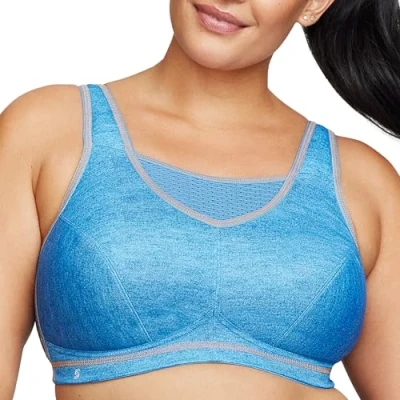Image of Glamorise Full Figure Plus Size No Bounce Camisole Elite Sports Bra Wirefree #1067
