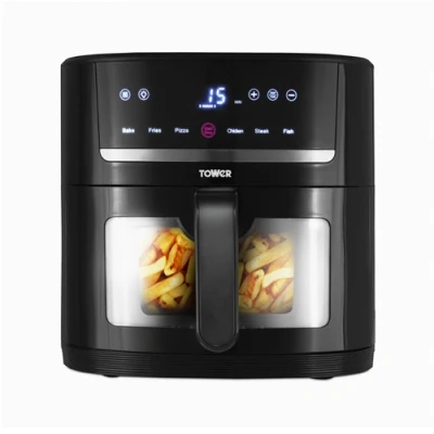 Image of Tower 6L Vortx SpaceSaver Air Fryer Black Digital with Window