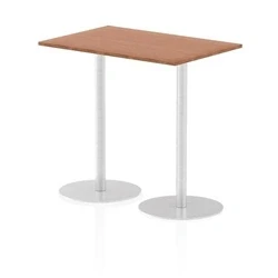 Image of Italia 1200x800mm Poseur Rectangular Table Walnut Top 1145mm High Leg