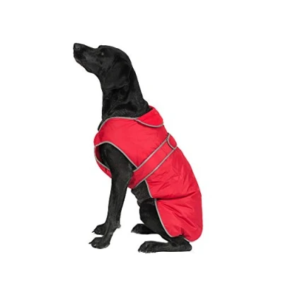 Image of Ancol Muddy Paws All Weather Stormguard Coat .Poppy Red. Size Small/Medium ( Length 35cm, up to 56cm girth)