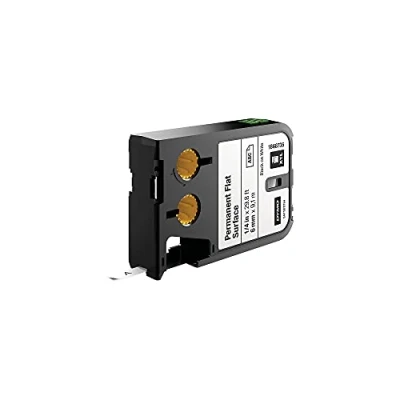 Image of Dymo XTL Permanent Flat Surface 1/4&quot; (6 mm) Black on White