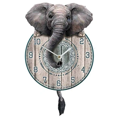 Image of Nemesis Now B3506J7 Trunkin&#039; Tickin&#039; Clock 25cm Grey, MDF