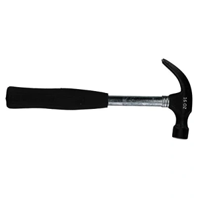 Image of 16Oz Curved Claw Hammer Tubular Handle Rubber Grip Nail Remover Steel Shaft