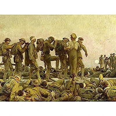 Image of Singer Sargent Gassed Soldiers WWI War Painting Unframed Wall Art Print Poster Home Decor Premium