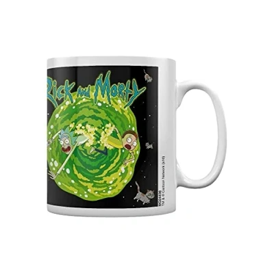 Image of Pyramid MG24436 Rick &amp; Morty Floating Cat Dimension Ceramic Mug, Porcelain, 50 W, Multi Colour
