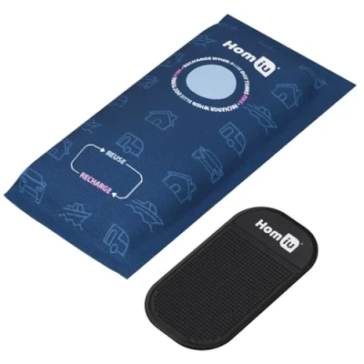 Image of Homiu 1KG Car Dehumidifier Bag Absorbs Moisture, Damp, &amp; Condensation on Windscreens Interior Reusable Dashboard Remover