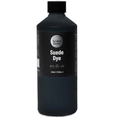 Image of Scratch Doctor Suede Dye Repair Paint for &amp; Nubuck Boots, Shoes, Bags, Sofas (Black, 500ml)