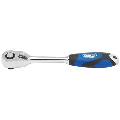 Image of Draper Soft Grip Reversible Ratchet, 3/8&quot; Sq. Dr., 72 Tooth