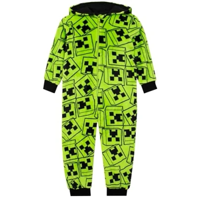 Image of Minecraft Boys Onesie Creeper Multicoloured 13 14 Years