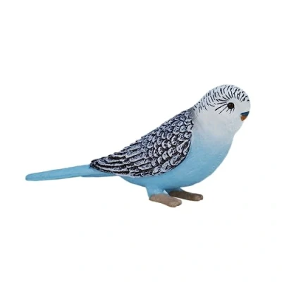 Image of MOJO Budgerigar Blue Hand Painted Toy Figure Farmland Collection True to Life &amp; Highly Detailed Designed in UK